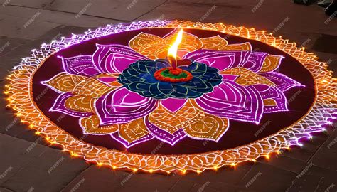 Premium AI Image | Diwali Drawing Rangoli