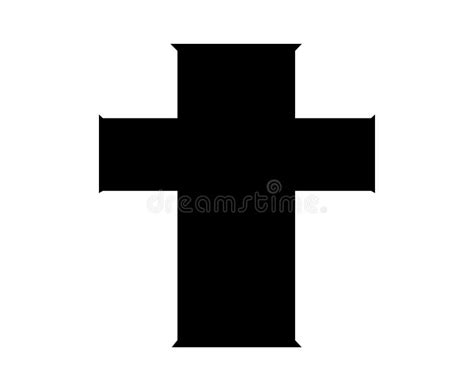 Black Cross Logo on a White Background Stock Vector - Illustration of church, gothic: 181709552