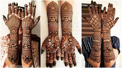 Bridal Mehndi Designs For Full Hands - Front & Back - K4 Fashion