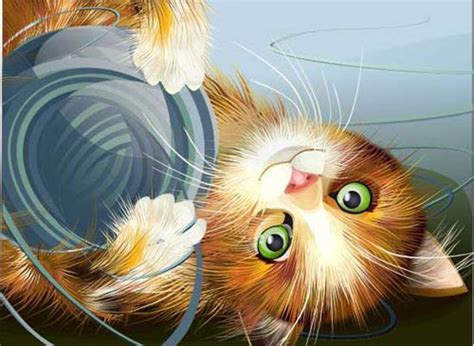 Cat playing with yarn ball Free Clipart Download | FreeImages