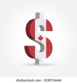 Canadian Dollar Cad Currency Symbol Flag Stock Vector (Royalty Free ...