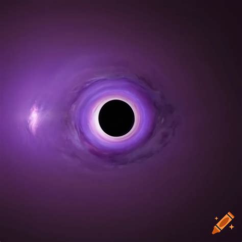 Purple space with black holes on Craiyon