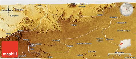 Physical Panoramic Map of Lubango