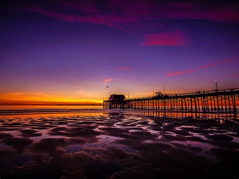 Newport Pier Sunset Photograph by Pamela Newcomb - Fine Art America