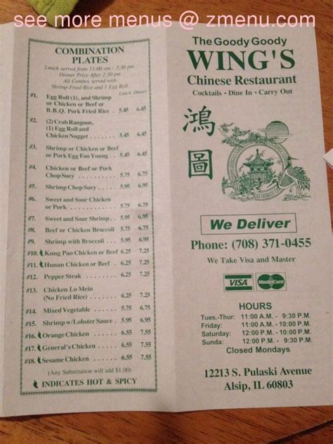 Online Menu of Wings Chinese Food Restaurant, Alsip, Illinois, 60803 ...