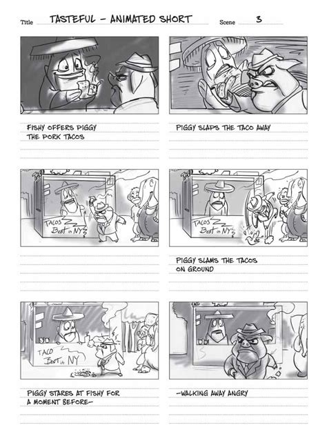 Pixar Storyboard Template