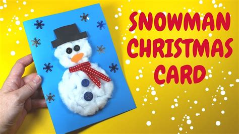 How to Make a Christmas Snowman Card | Christmas Craft for Kids - YouTube