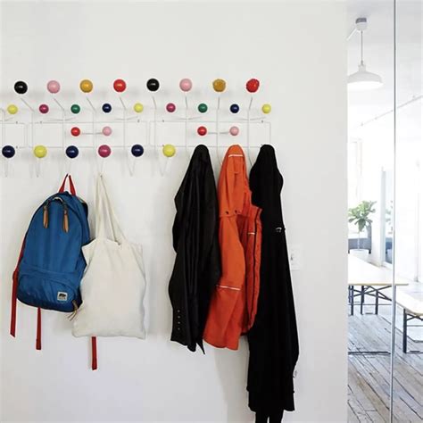 Wooden Balls+Metal Frame Wall Clothes Hanger Coat Rack Garden Round hook hook Wall hanger Hooks ...