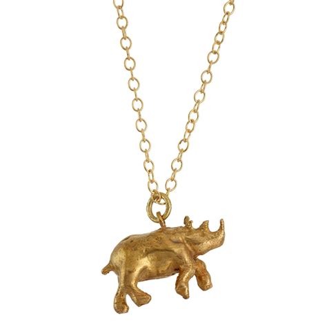 Rhino Necklace | Jewelry, Gold necklace, Gold