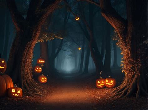 Premium AI Image | Halloween spooky forest