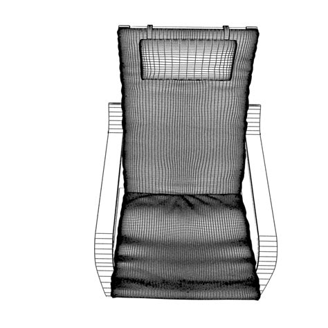3d model ikea poang armchair chair