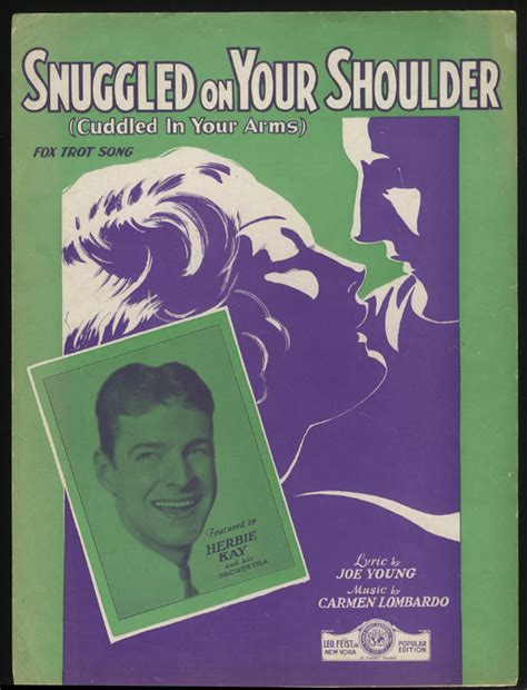 Snuggled on Your Shoulder (Cuddled in Your Arms) sheet music 1932