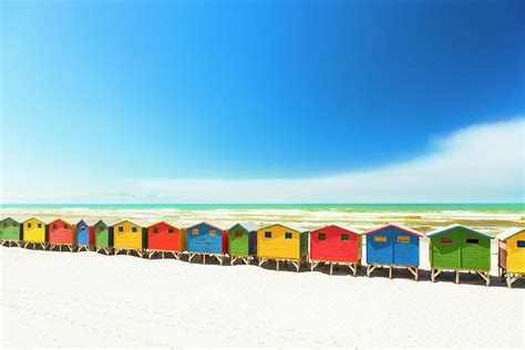 Colorful Beach Houses In Muizenberg Photograph by Spooh - Fine Art America