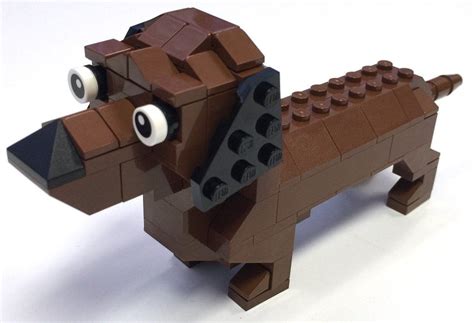 LEGO Constructibles Dachshund Mini Model Parts & Instructions Kit | Lego dog, Lego animals, Lego ...