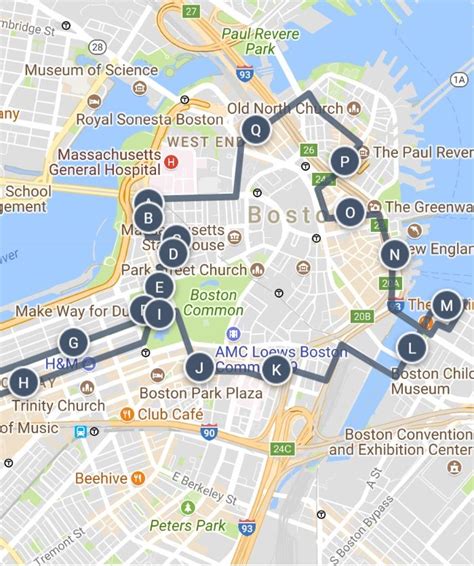 An Epic Boston Loop Sightseeing Walking Tour Map and other great ways for exploring the city on ...