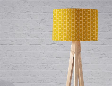 Yellow light shade, Geometric lampshade, Mustard lampshade, Yellow lampshade, Yellow geometric ...