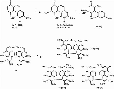 Synthesis of methoxy-phenanthrenequinones. Reagents and conditions: (i)... | Download Scientific ...