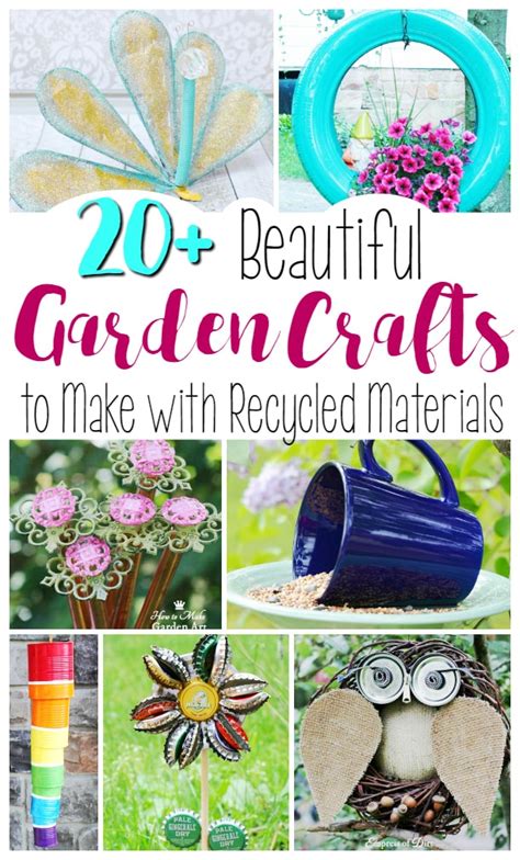 20+ Beautiful Garden Crafts to Make with Recycled Materials | Creative ...