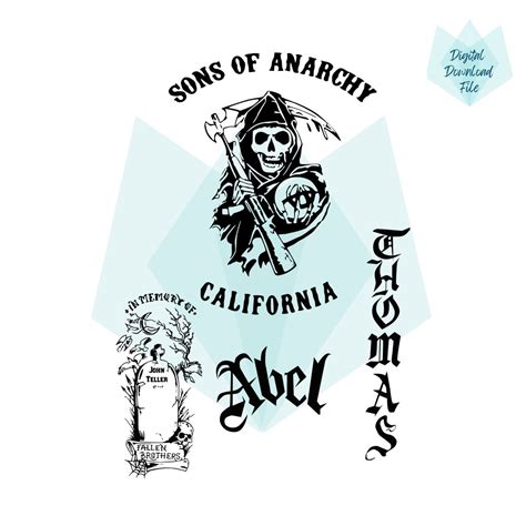 Jax Teller Tattoo 4 Collection SVG and PNG Files - Etsy