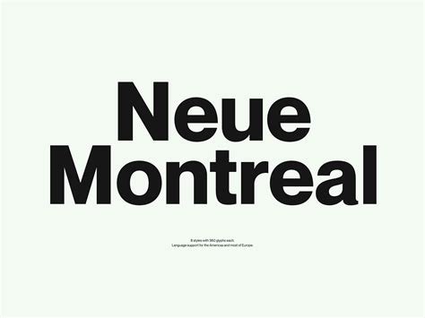 Neue Montreal Font Family