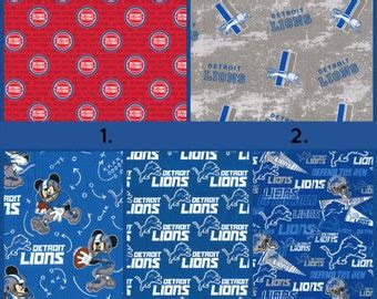 Fabric Traditions Detroit Lions Fabric by the Yard/piece - Etsy