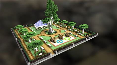 Minecraft Park - Download Free 3D model by RH (@rhoce) [90230c0] - Sketchfab