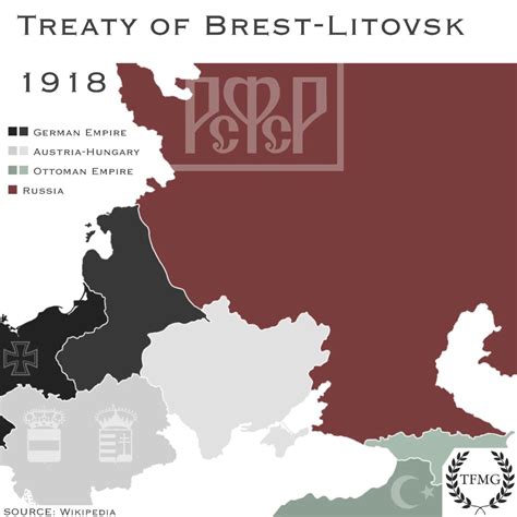 Treaty of Brest-Litovsk, 1918. by... - Maps on the Web