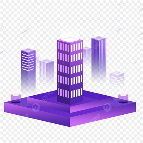 High Rise Building PNG Picture, Cartoon Purple Flat High Rise Building ...