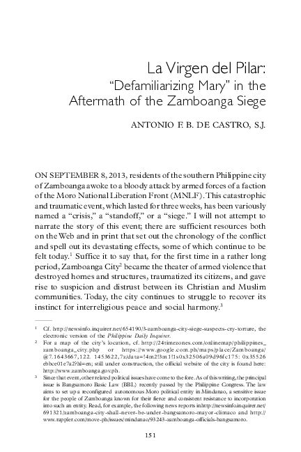 (PDF) La Virgen del Pilar: "Defamiliarizing Mary" and the Aftermath of ...