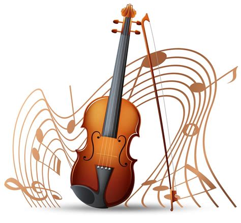 Violine mit Musiknoten im Hintergrund 444586 Vektor Kunst bei Vecteezy