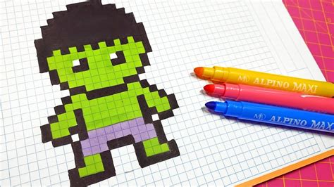 Pixel Art Facile Hulk - Pixel Art Grid Gallery