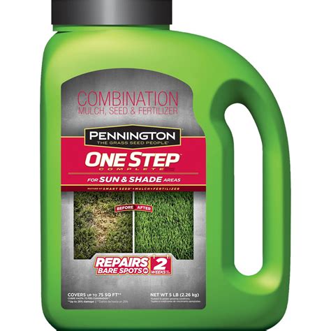 Pennington 1-Step Complete Grass Seed Sun and Shade Mix Grass Seed, 5 lbs - Walmart.com ...