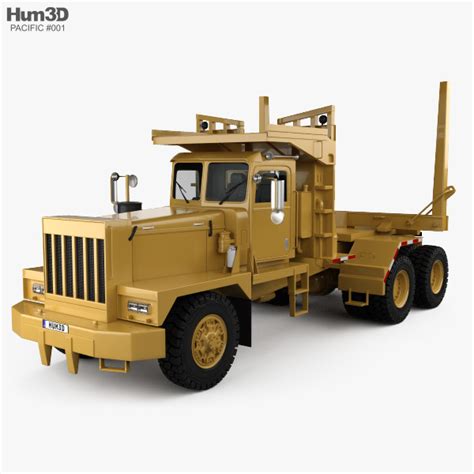 Pacific P-16 Log Truck 1978 3D model - Vehicles on Hum3D