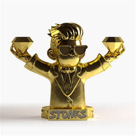 STONKS WALL STREET DIAMOND GOLD NFT 3D model - TurboSquid 1983365