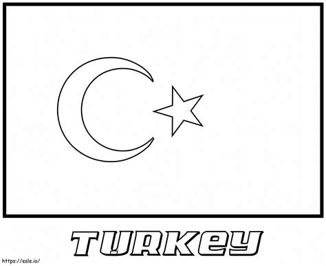 Turkey Flag coloring page