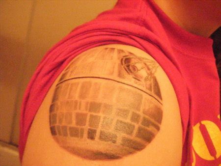 Death Star Star Wars Tatoo On The Shoulder BAM SUCKA! Still Incomplete. – LOYAL K.N.G.