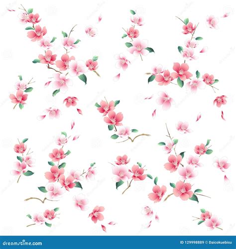 Kimono Design,Japanese Cherry Blossom Illustration Stock Vector - Illustration of vector, floral ...