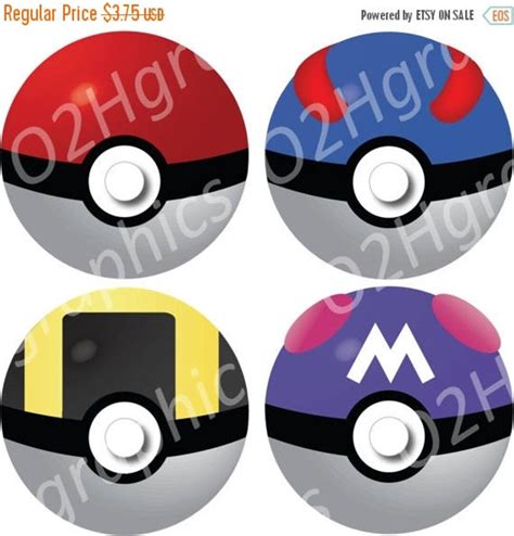 Pokemon Clipart, Pokeball Clip Art, Vector Clipart, Digital ...