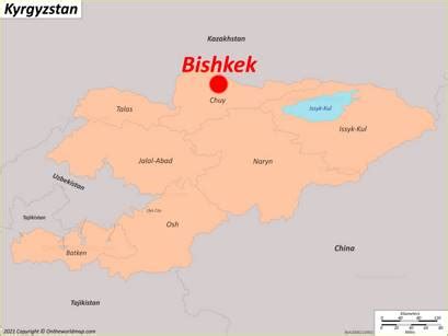 Bishkek Map | Kyrgyzstan | Detailed Maps of Bishkek