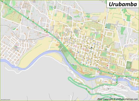 Mapa de Urubamba | Perú | Mapas Detallados de Urubamba (ciudad)(Urupampa)