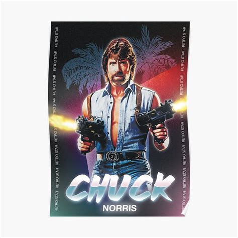 "Chuck Norris retro poster" Poster by RetroCity80 | Redbubble