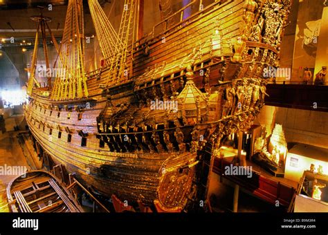 Sweden, Stockholm, Vasa Museum , 17th century Vasa Ship restored and ...