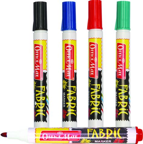 Soni Officemate Permanent Multicolor Fabric Marker Pen, Colorful Pens ...