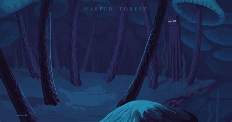 Warped Forest Digital Painting. Full credits to u/ Apohe | Minecraft ...