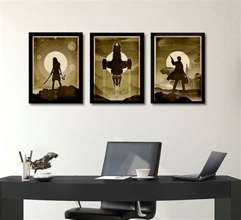 Firefly SERENITY poster set, Minimalist prints, Trio print, Captain ...