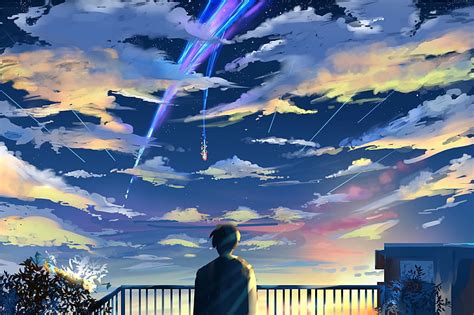 HD wallpaper: kimi no na wa, taki tachibana, scenic, your name, Anime ...