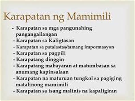 ay naglabas ng walong karapatan ng mga mamimili upang maging gabay sa kanilang