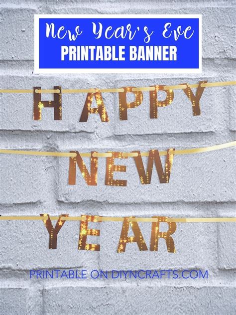 Printable Happy New Year Banner - DIY & Crafts