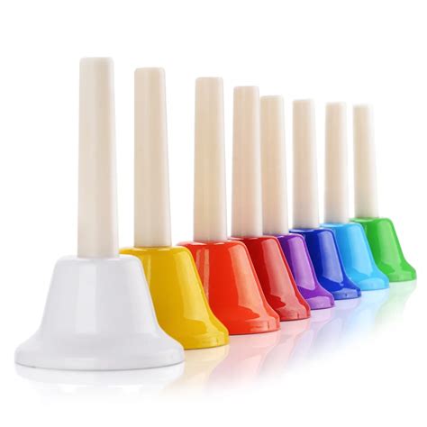 Colorful 8 Note Diatonic Metal Hand Bells Early Musical Educational ...