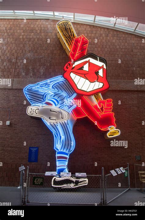 Chief Wahoo Cleveland Indians mascot Stock Photo - Alamy